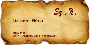 Szimon Nóra névjegykártya